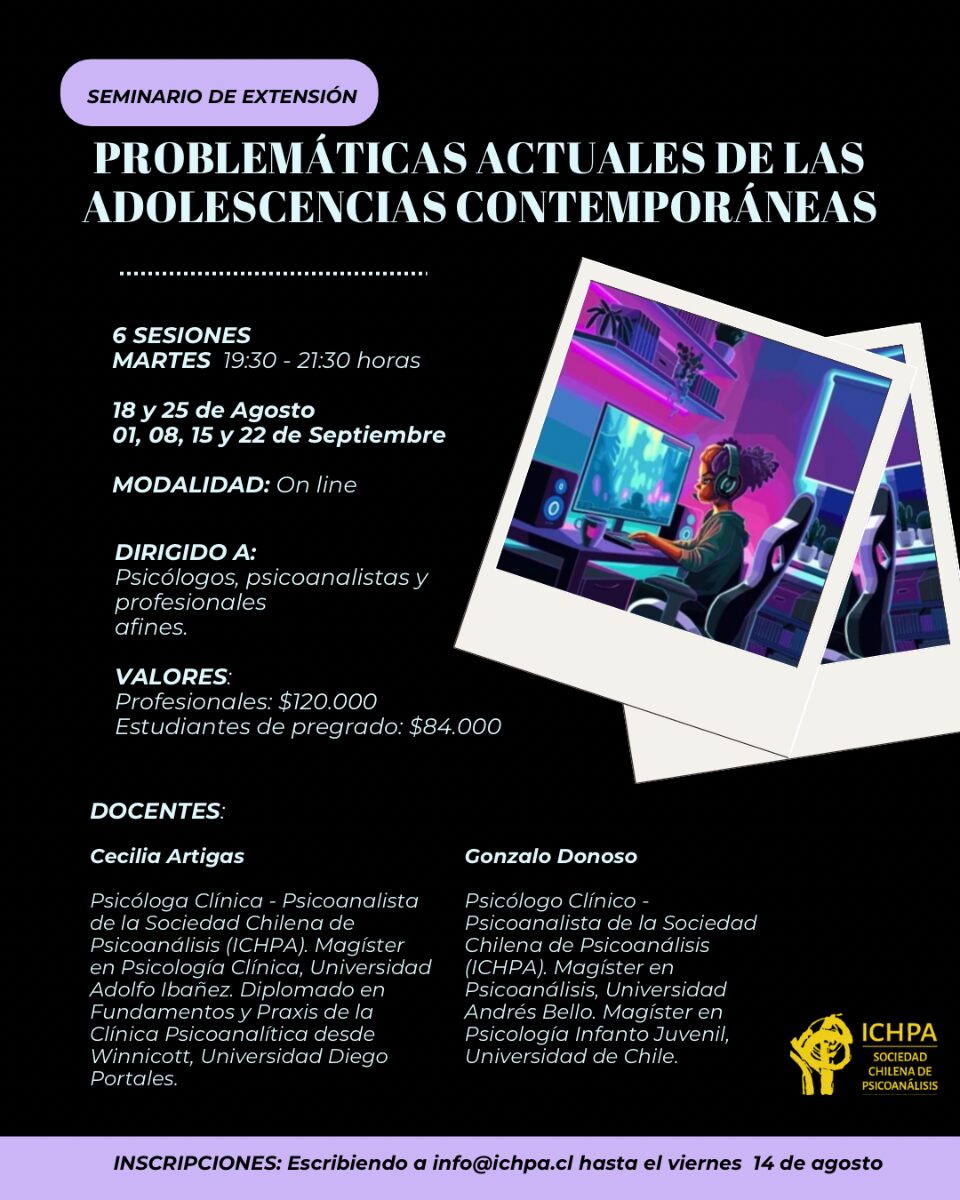 Seminario de Extensión: Problemáticas Actuales de las Adolescencias Contemporáneas